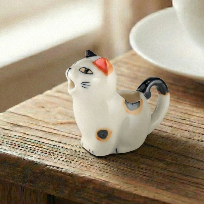 楽天市場】ネコのミルクポット・ピッチャー・クリーマ（ミケ