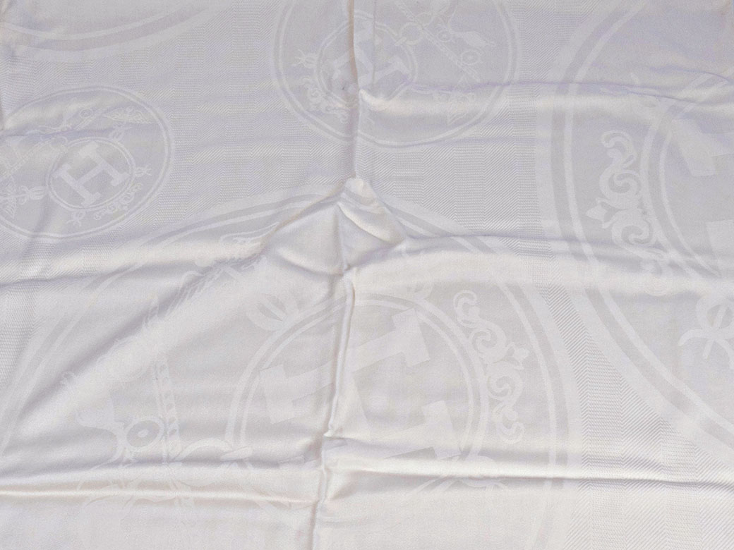 楽天市場】エルメス HERMES ニューリブリス ストール イヴォワール 白