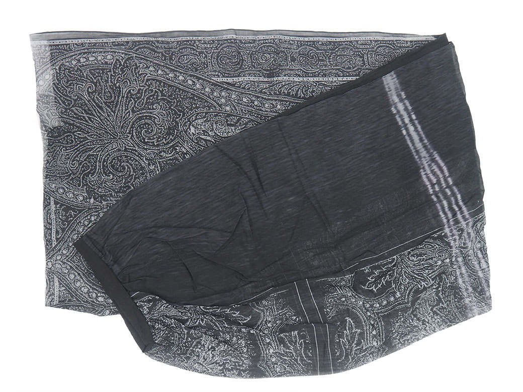 楽天市場】ヨウジヤマモト ストール ブラック グレー FH-L08-064