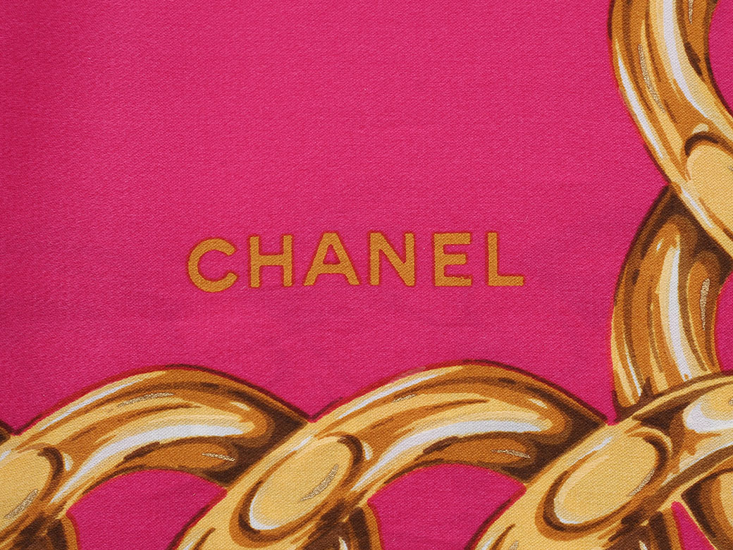 CHANEL シルクスカーフ ピンク ゴールドチェーン 楽天市場】シャネル