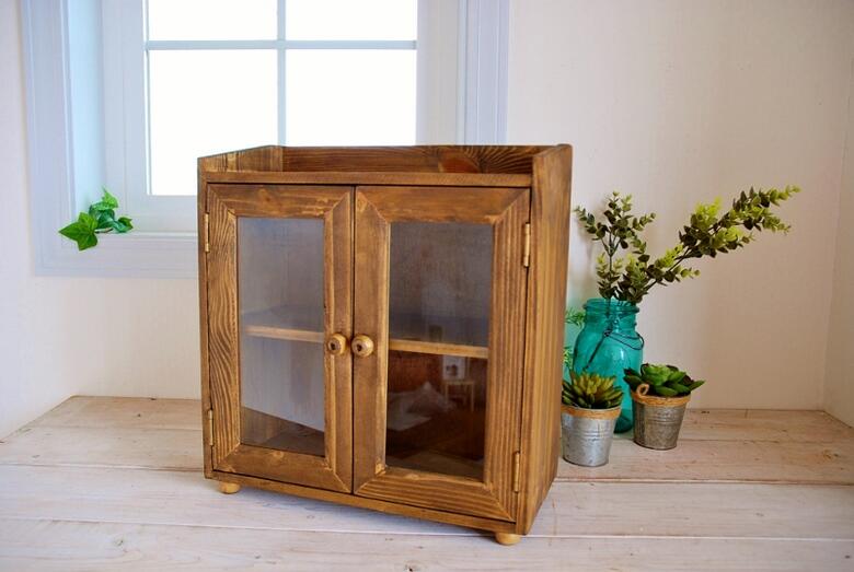 2/9迄 昭和レトロ 木製食器棚 ダークブラウン 引き出し付き 2/9迄 昭和