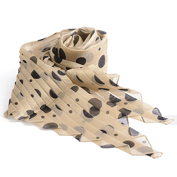 楽天市場】シャネル CHANEL プリーツ ストール スカーフ ドット 水玉