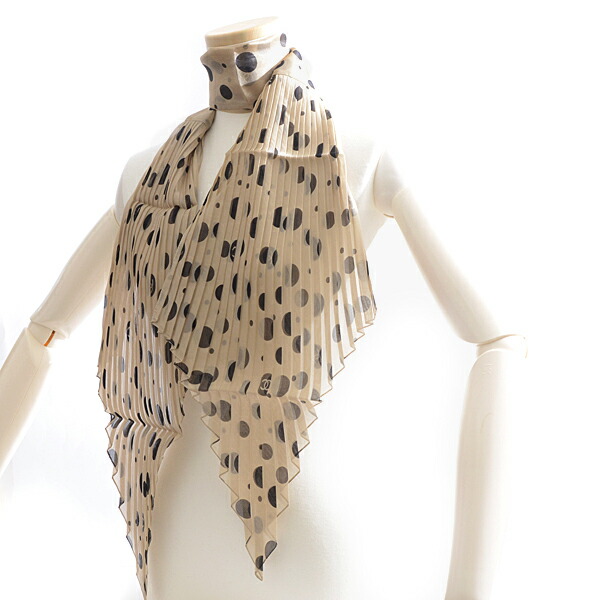 楽天市場】シャネル CHANEL プリーツ ストール スカーフ ドット 水玉