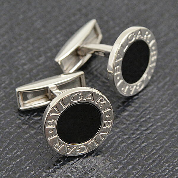 BVLGARI ブルガリ オニキス/Ag925スターリングシルバーカフス 美品