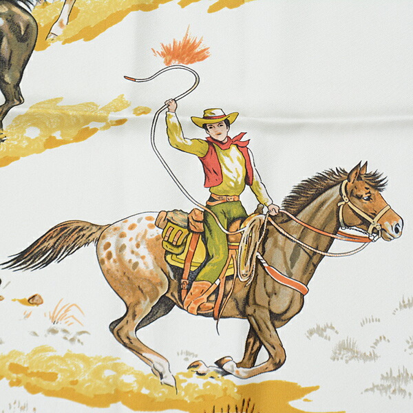 楽天市場】エルメス スカーフ レディース カレ90 LES MUSTANGS 野生馬