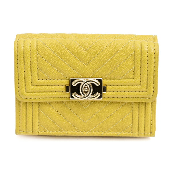 楽天市場】シャネル 財布 レディース ボーイシャネル 三つ折り ミニ