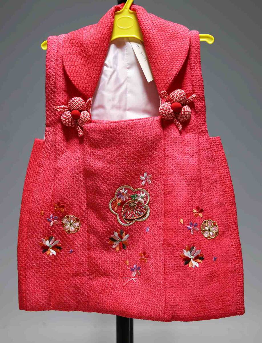 楽天市場】七五三 正絹総絞り刺繍 三歳用被布単品 アウトレット訳あり