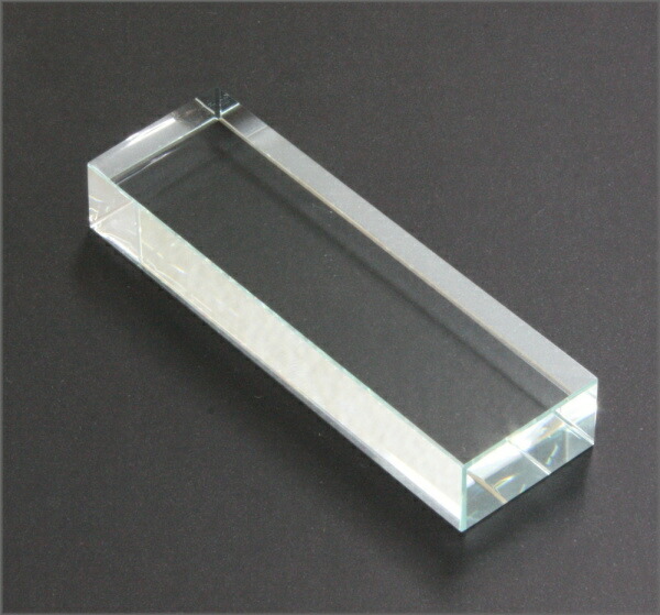 楽天市場】クリスタル文鎮 ペーパーウエイト 角型 195g 3.5×2×11.5cm