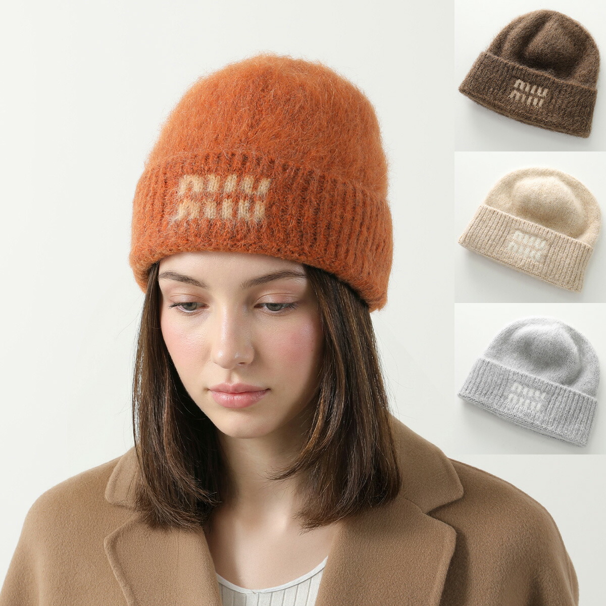 楽天市場】MIUMIU ミュウミュウ ニット帽 5HC378 2CQD レディース