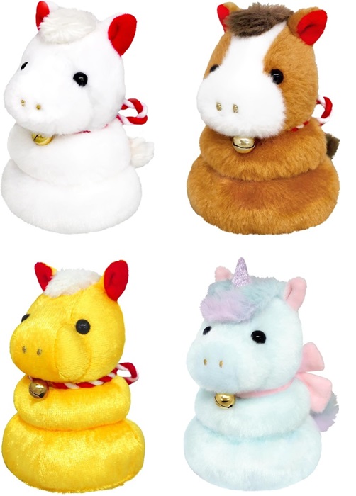 楽天市場】【送料無料】 2026年干支ぬいぐるみ うまもっち 白・茶・金