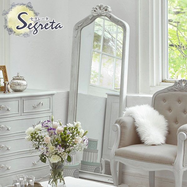 楽天市場】シャビーシック アンティーク風ミラー【Segreta[セグレータ