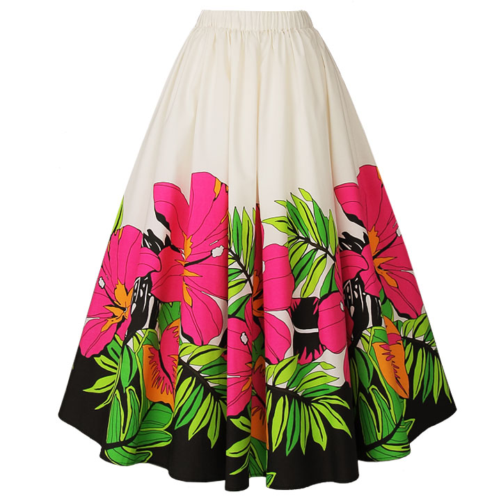 楽天市場】即納☆ フラダンススカート ピンク系 [SK508-3417