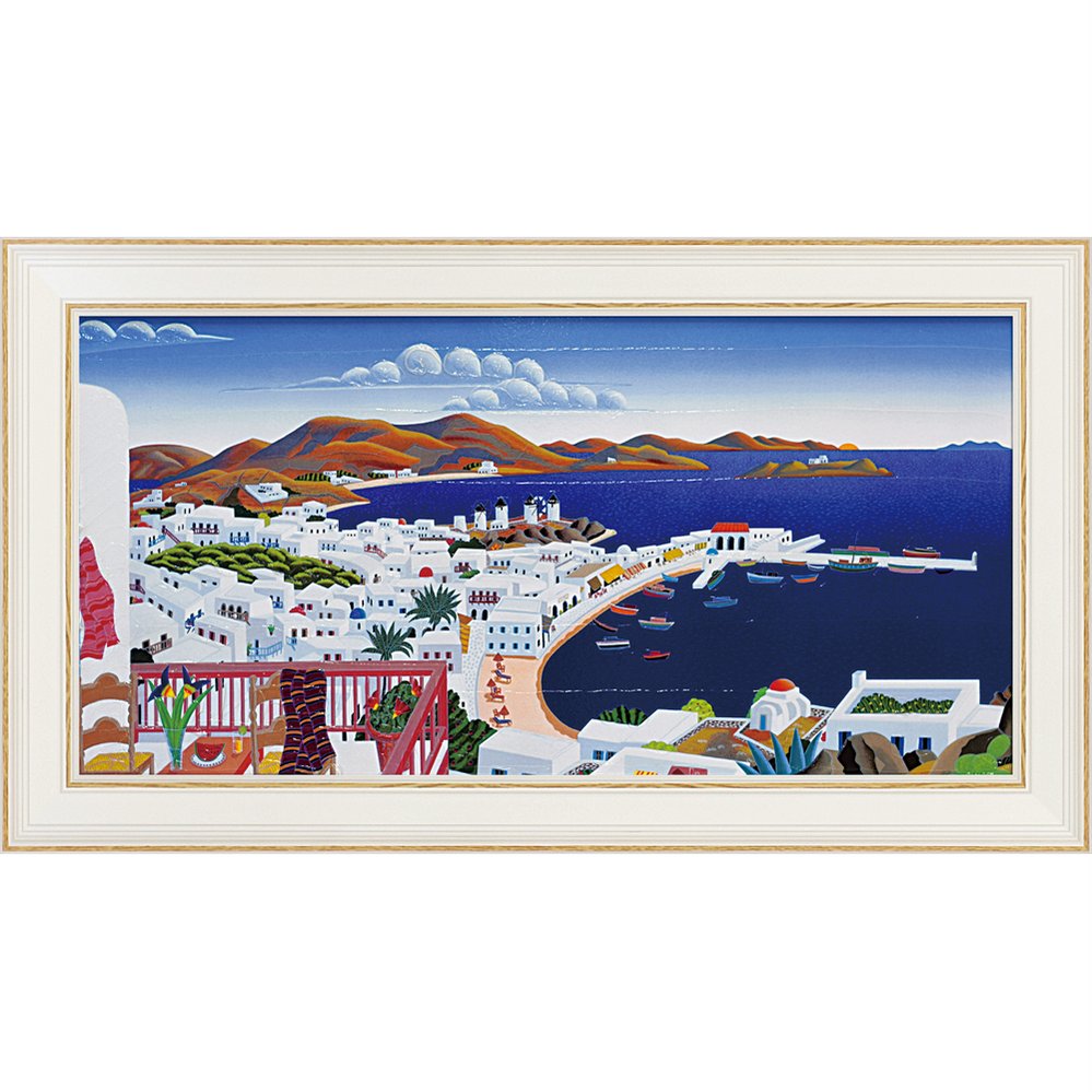 楽天市場】絵画 トーマス マックナイト「ミコノス パノラマ