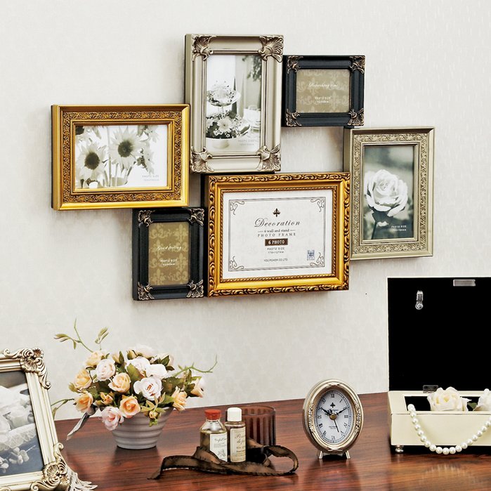 楽天市場】フォトフレーム デコレーション 6ウォール＆スタンド