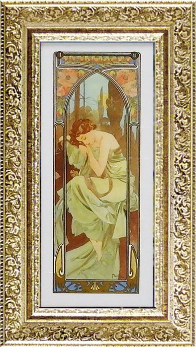 楽天市場】絵画 アルフォンス ミュシャ「夜の安らぎ」/インテリア 額