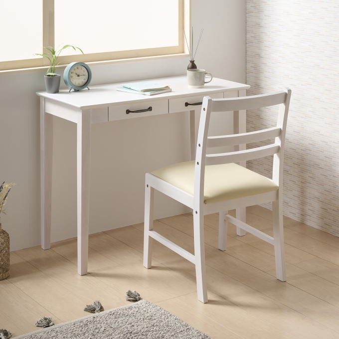 楽天市場】デスク チェア セット 一人暮らし ホワイト家具 白い家具 机
