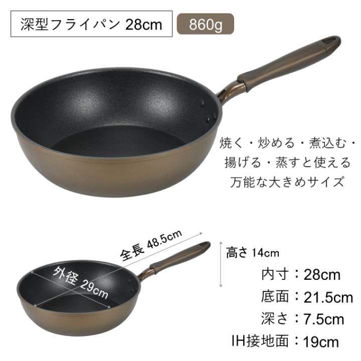 楽天市場】＼本日ポイント5倍／フライパン セット 深型 IH-Dセット