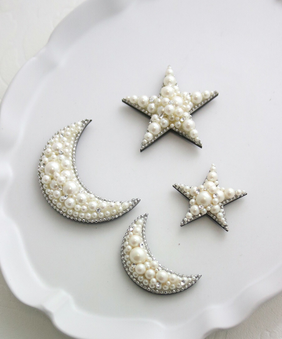 楽天市場】ブローチ マグネット ムーン Sサイズ 月 パール 可愛い 挟む