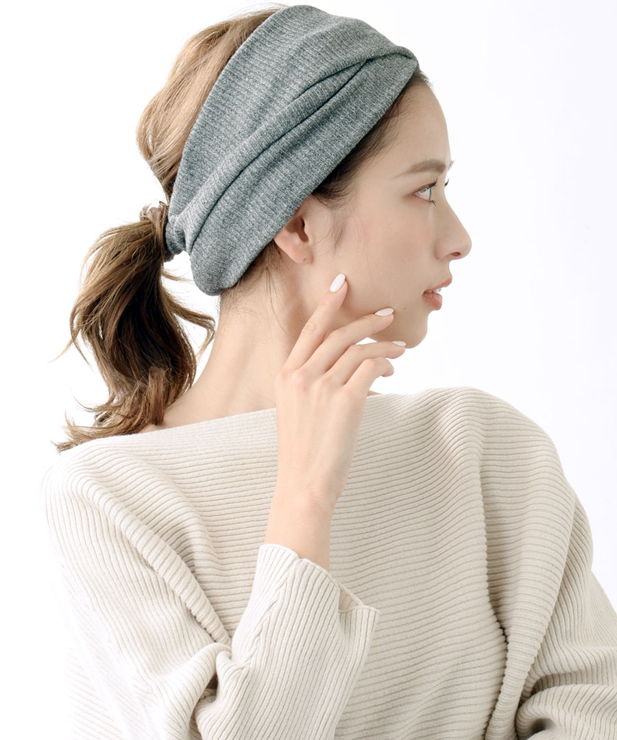 楽天市場】ヘアバンド リブ ターバン クロス ヘアターバン 幅広