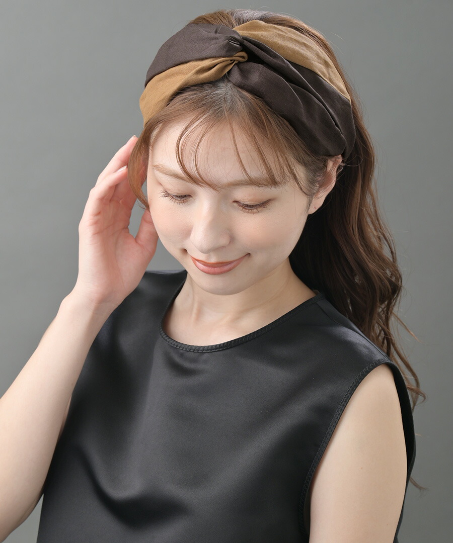 楽天市場】バイカラー ターバンヘアバンド ヘアターバン クロスヘア
