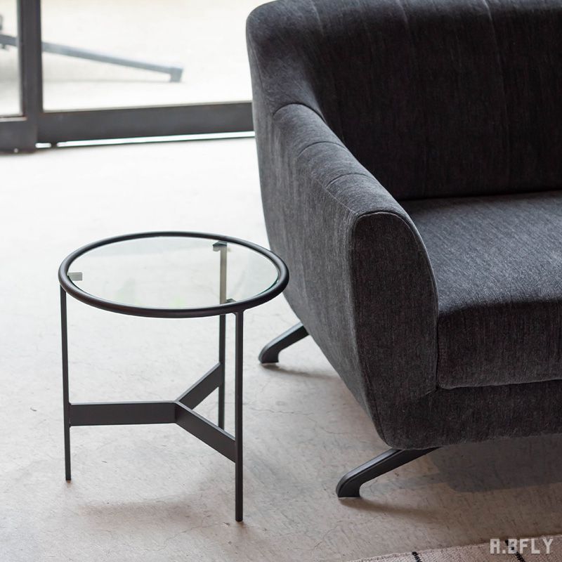 即購入可〉ドリームベッド サイドテーブル ガラステーブル ブラック