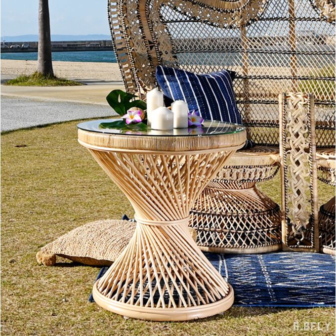 楽天市場】【受注生産商品】リゾートテーブル 籐家具 テーブル