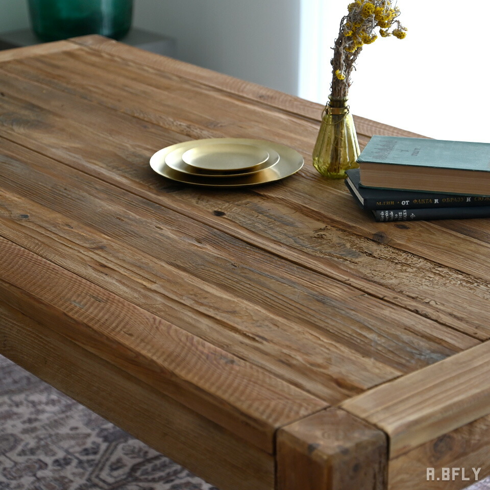 ママりん】オールドビンテージ バタフライテーブル オーク材 無垢 ママ