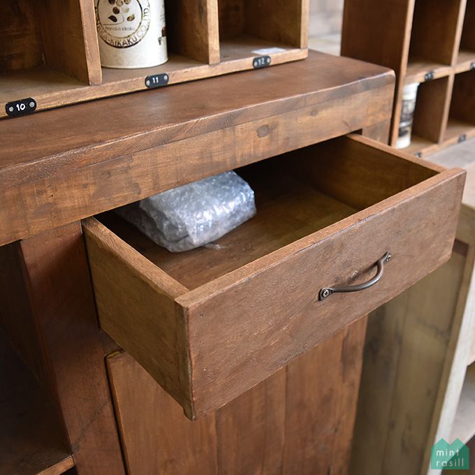 楽天市場】カップボード キャビネット 食器棚 キッチン収納 チェスト