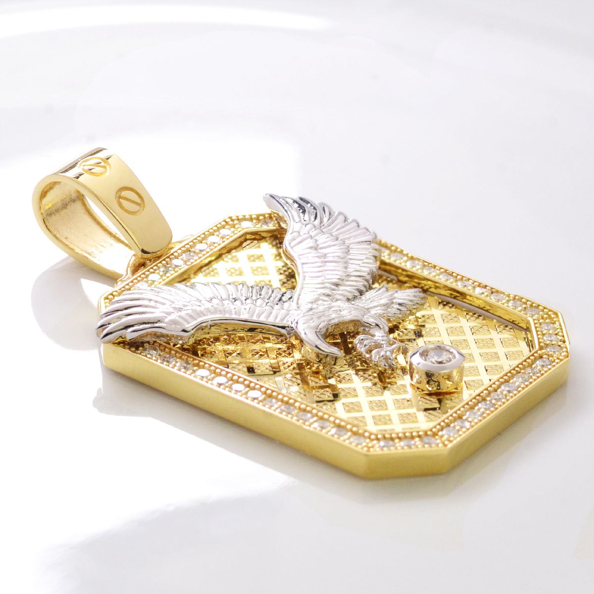 楽天市場】ペンダントトップ メンズ 18金 K18 ゴールド ダイヤモンド