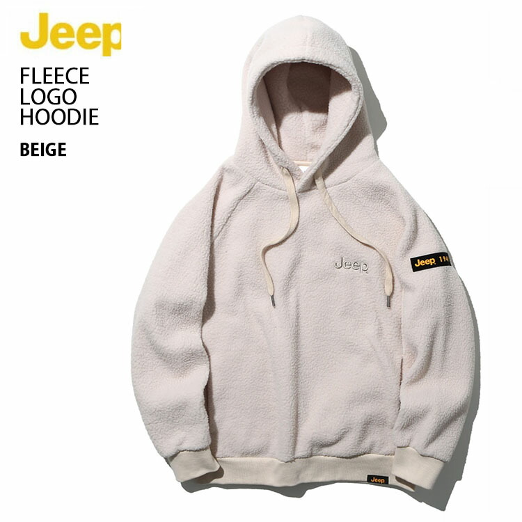楽天市場】Jeep ジープ パーカー Fleece Logo Hood Beige フリース