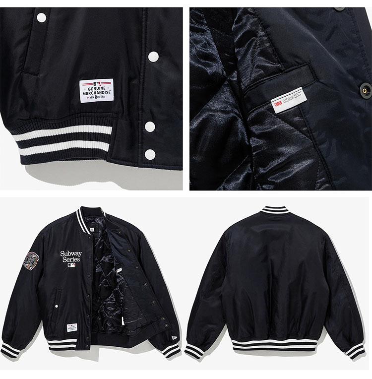 楽天市場】NEWERA ニューエラ スタジャン ブルゾン AP MLB SUBWAY