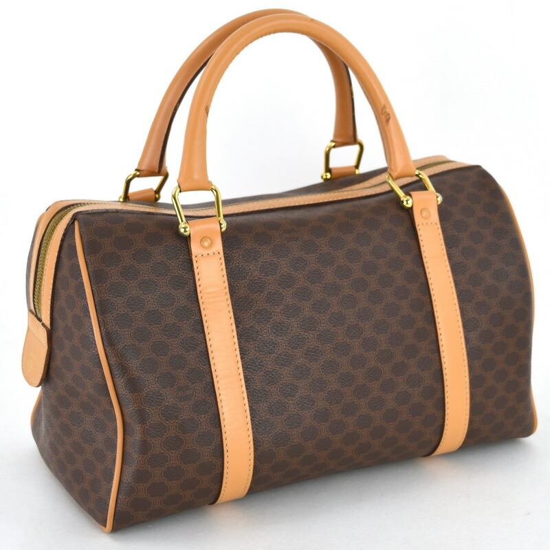 楽天市場】セリーヌ ミニボストン マカダム ハンドバッグ ヴィンテージ