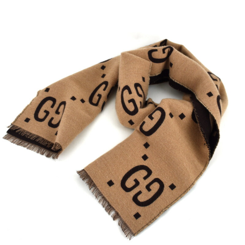 楽天市場】グッチ GGジャカード ウールシルク スカーフ 495592