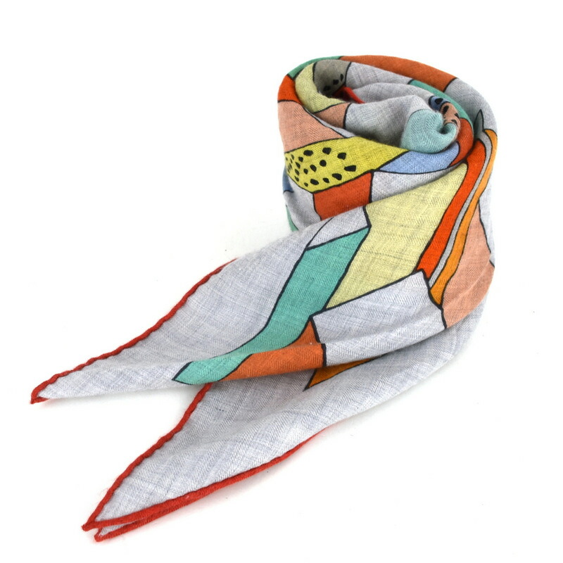 新品タグ付き エルメス トライアングルジェアン（薬用植物）ストール