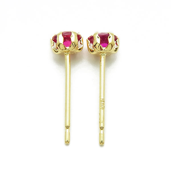 楽天市場】天然ルビー ピアス 0.15〜0.9ct(Total) ラウンドカット