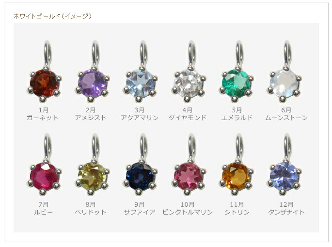 楽天市場】K18 ゴールド チャーム「 Birthstones charm - 誕生石