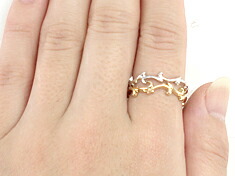 楽天市場】K18 ゴールド ツタ モチーフ リング 「Liana - リアーナ