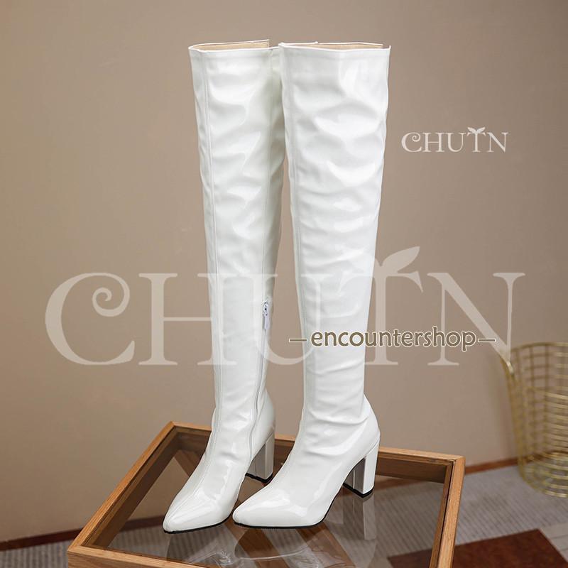 楽天市場】ロングブーツ レディース ニーハイブーツ 内ボアジョッキー