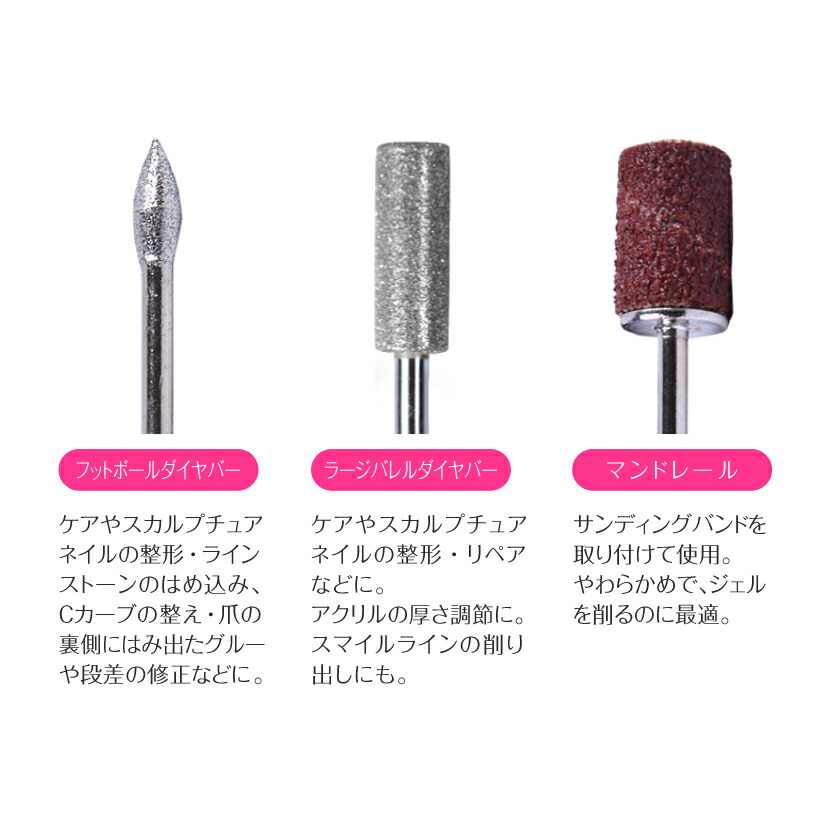 楽天市場】ビットセット【プロが選んだ8本セット】Nail Drill bit set