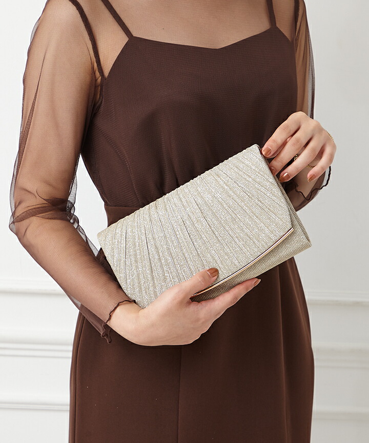 楽天市場】【最大2000円クーポン☆2/23 12:59まで】ラメプリーツバッグ