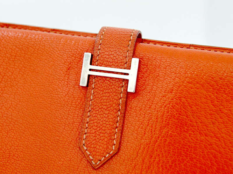 楽天市場】【HERMES】エルメス ベアン スフレ オレンジ □H刻印