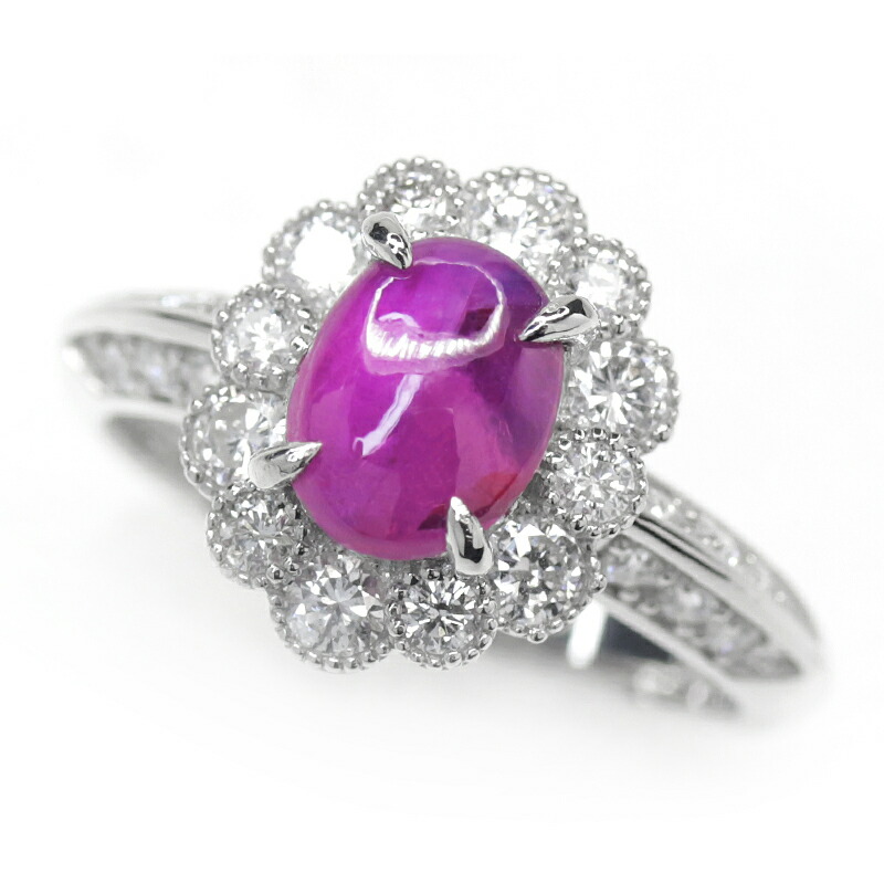 楽天市場】バイオレットスターサファイア 2.27ct リング 13号 PT900