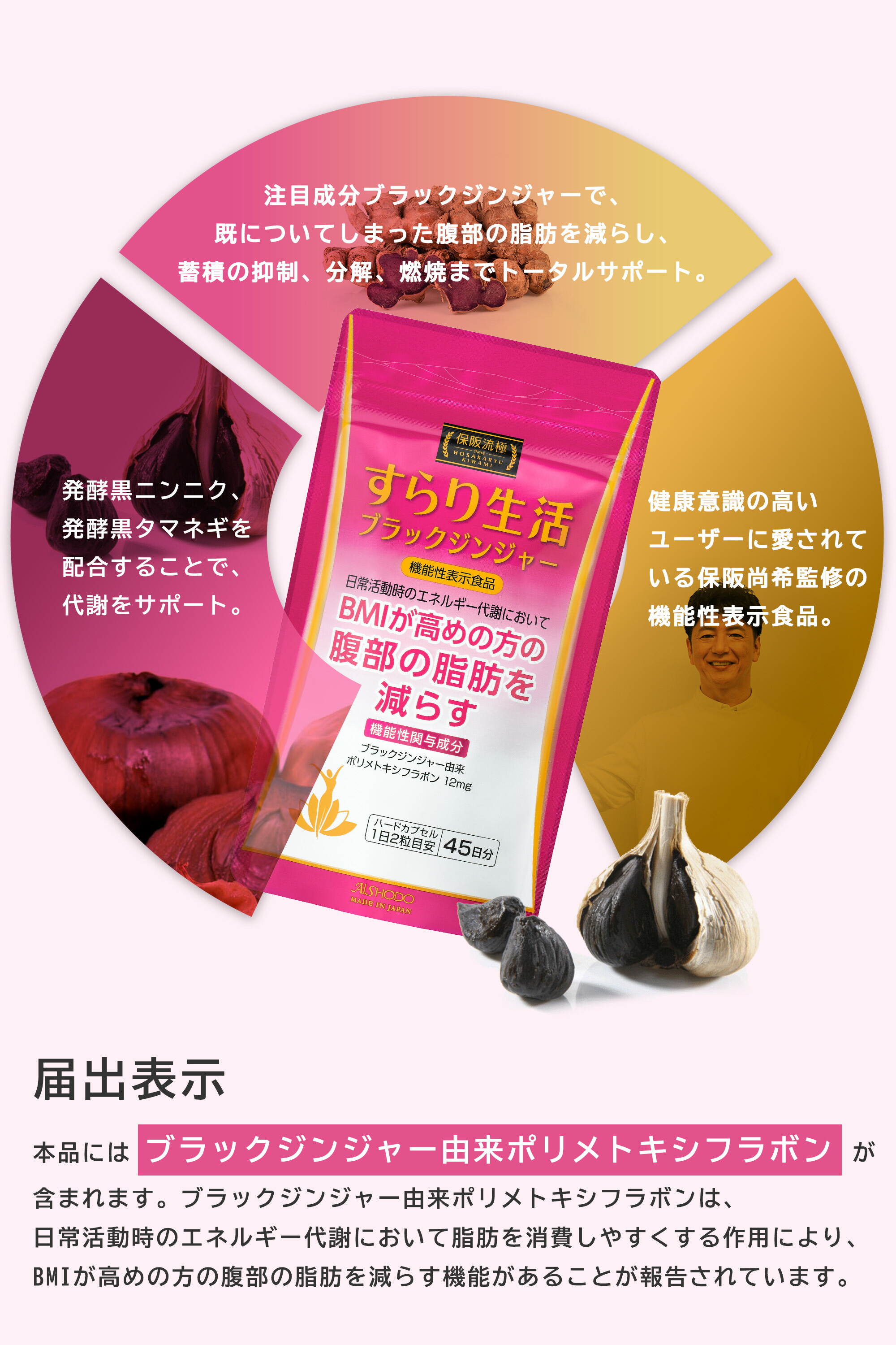 保坂流 すらり生活ブラックジンジャー 45日分4パック 【公式通販】