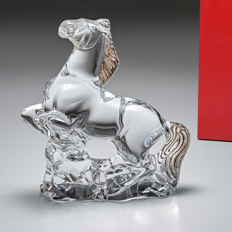 Baccarat バカラ 馬 干支 置物 クリスタル 箱付 開封品 箱に傷汚れ有