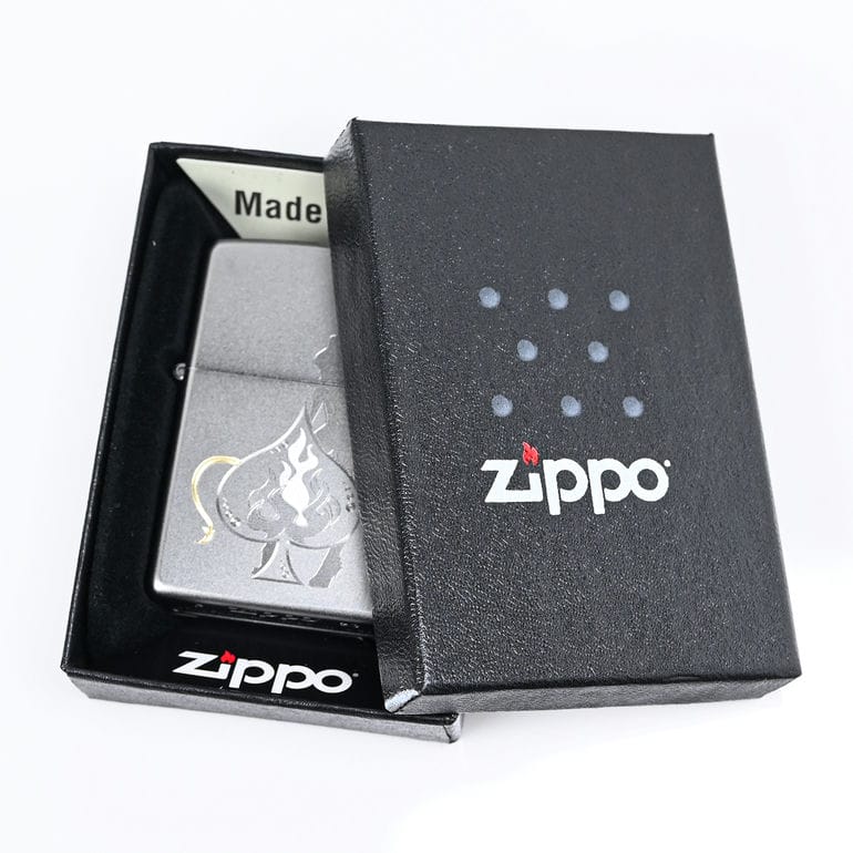楽天市場】ZIPPO ライター サテン クローム デビルッシュ エース