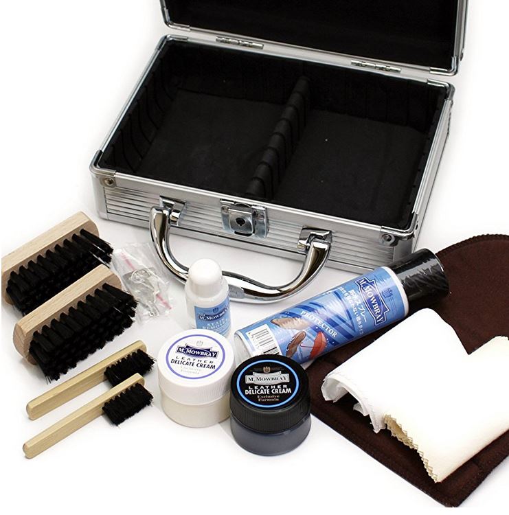 楽天市場】【ギフト人気】 靴磨きセットシルバーケース Mモウブレイ 靴