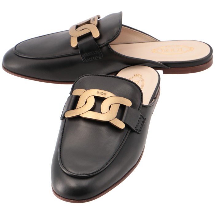 楽天市場】トッズ TOD'S ミュール KATE メタルチェーン フラット