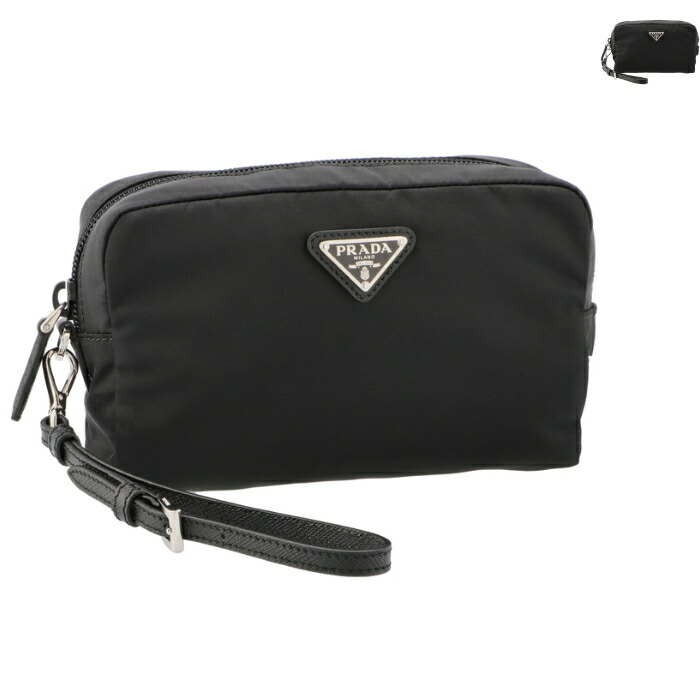 楽天市場】プラダ PRADA ポーチ Re-Nylon ストラップ付き コスメポーチ