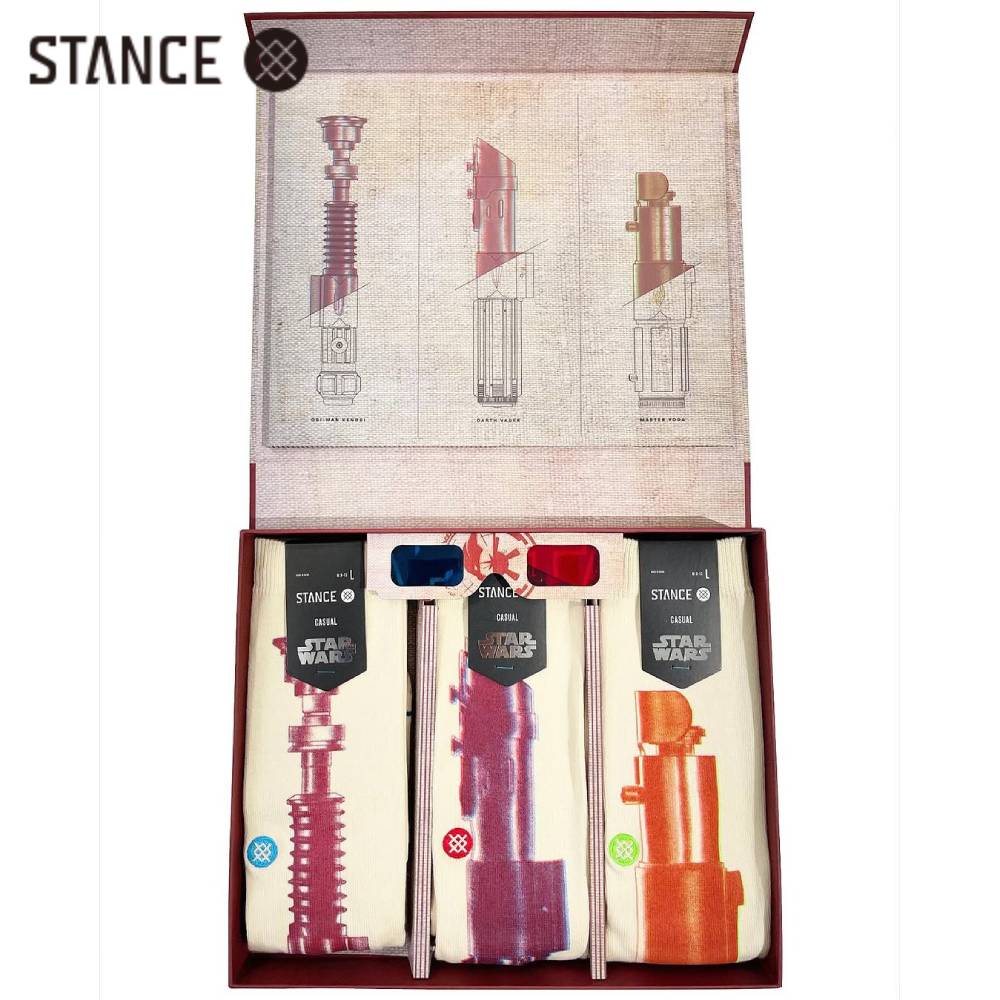 楽天市場】STANCE x STAR WARS SABER コラボ ソックス ボックス3足