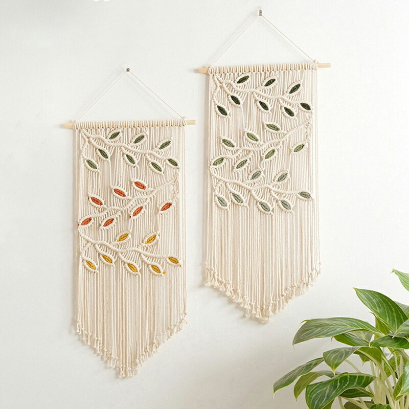 楽天市場】送料無料 マクラメ タペストリー 壁掛け コットン 編み